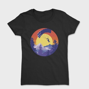 Parachute Retro Sunset Mountain, Tricou Femei