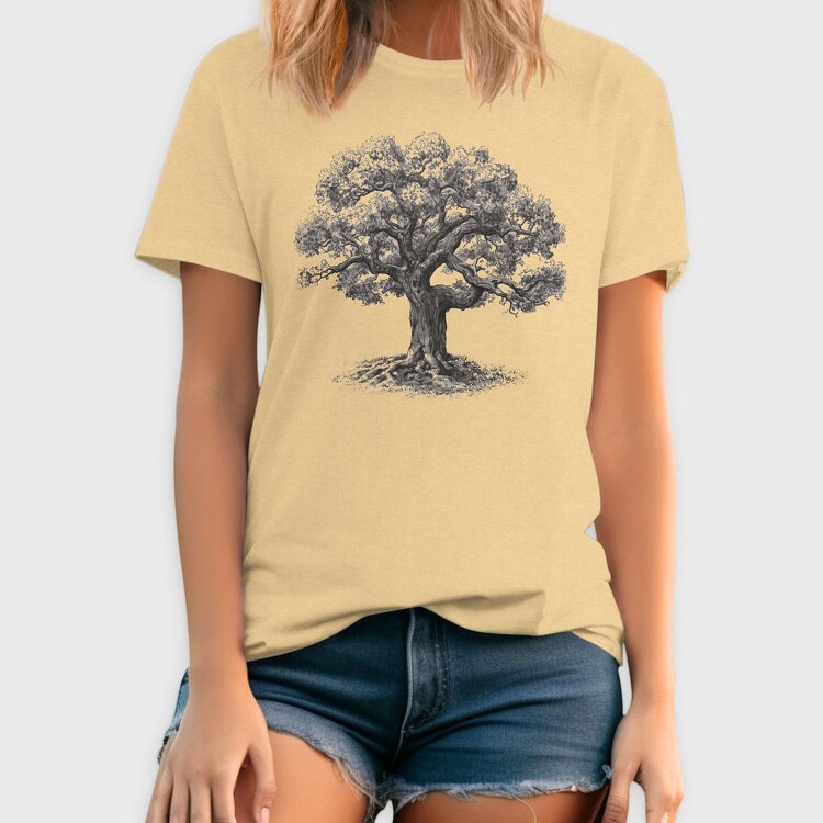 Serene Oak Tree, Tricou Barbati (Unisex)