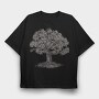Serene Oak Tree, Tricou Oversize Barbati (Unisex)