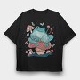 Frog In A Mushroom Cottagecore Pillow, Tricou Oversize Barbati (Unisex)