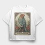 Parrot Tarot Card, Tricou Oversize Barbati (Unisex)
