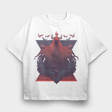 Demon Raven, Tricou Oversize Barbati (Unisex)