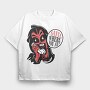 Devil Calling Santa, Tricou Oversize Barbati (Unisex)