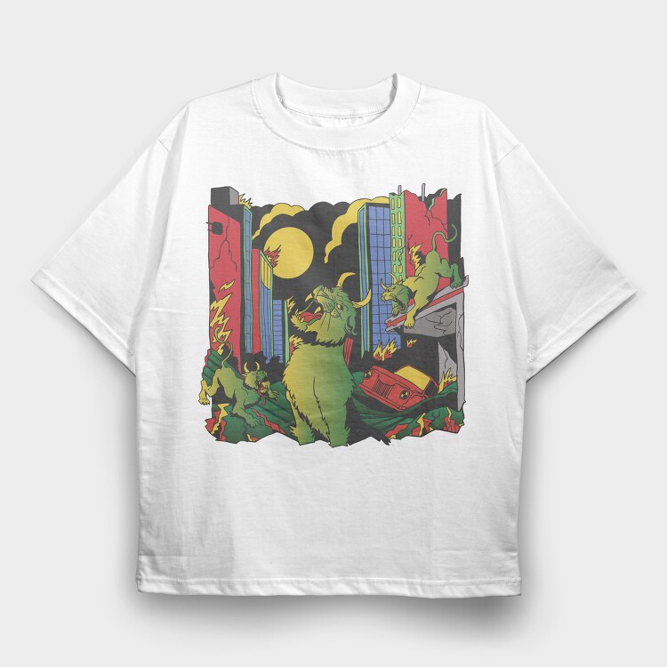 Devil Cats, Tricou Oversize Barbati (Unisex)