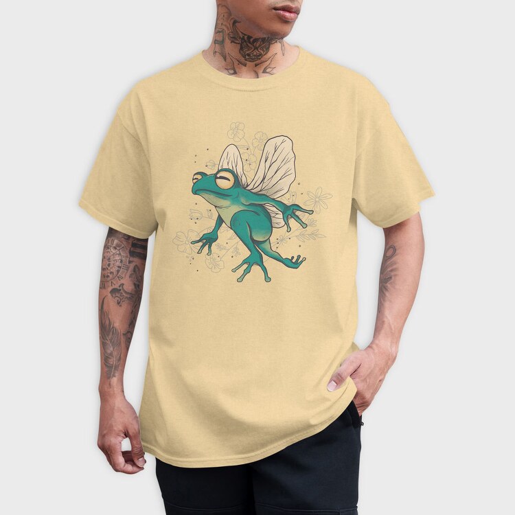 Fairy Frog With Wings, Tricou Barbati (Unisex)