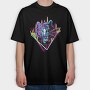 Neon Tiger, Tricou Oversize Barbati (Unisex)