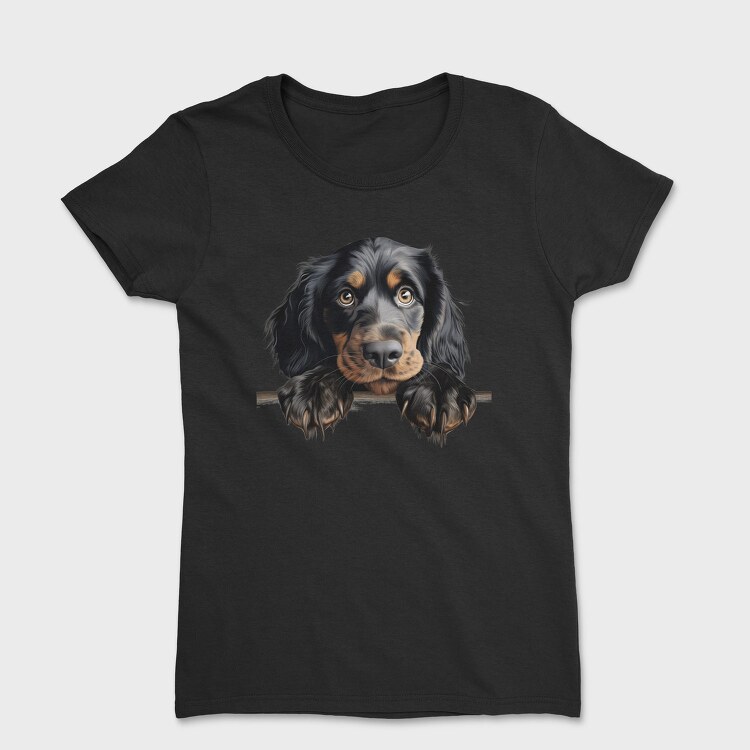 Gordon Setter Peeking, Tricou Femei