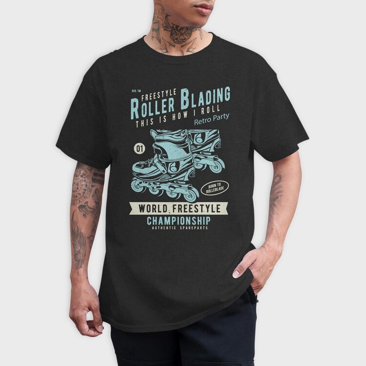 Roller Blading, Tricou Barbati (Unisex)