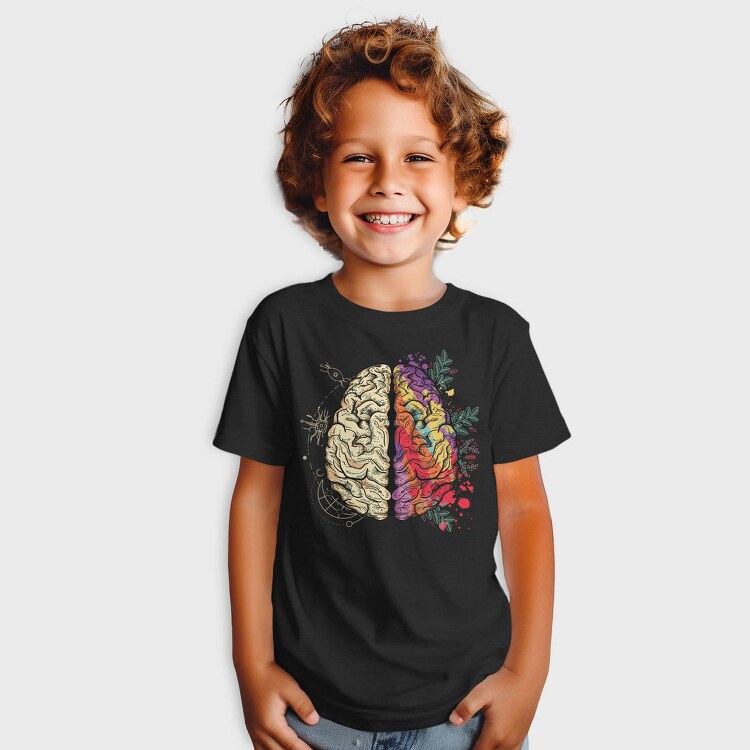 Creative And Logical Human Brain Half, Tricou Copii