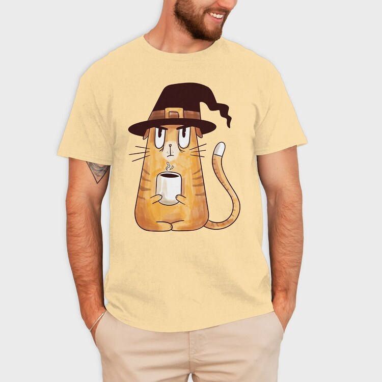Serious Witch Grumpy Cat, Tricou Barbati (Unisex)
