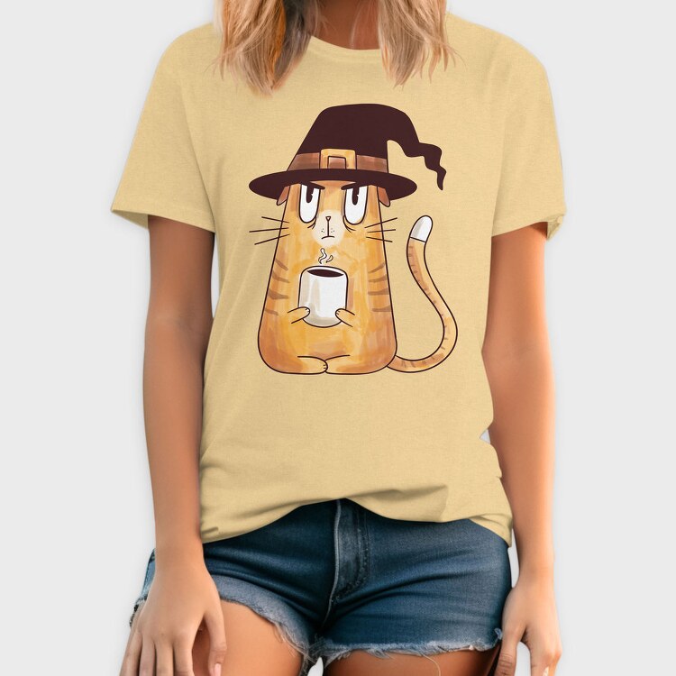 Serious Witch Grumpy Cat, Tricou Barbati (Unisex)