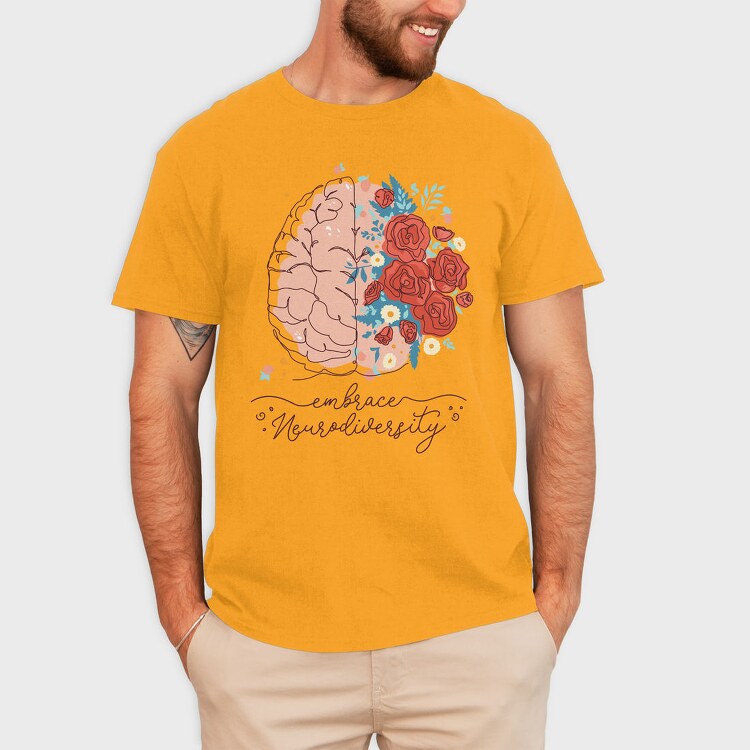 Neurodiversity Brain Mental Health, Tricou Barbati (Unisex)
