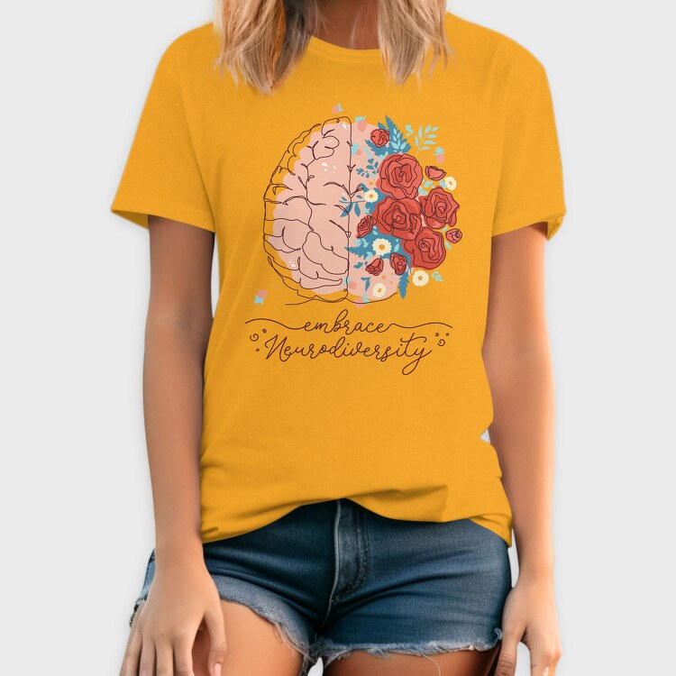 Neurodiversity Brain Mental Health, Tricou Barbati (Unisex)