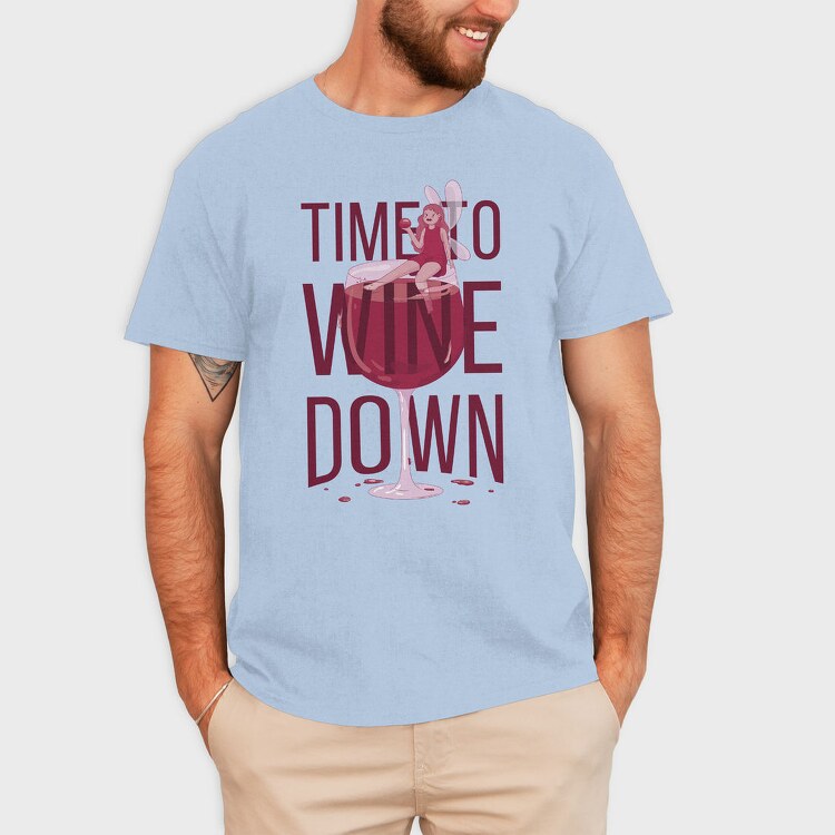 Fairy In Wine Glass Wine, Tricou Barbati (Unisex)