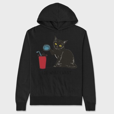 Black Cat Drink, Hanorac Oversize Barbati (Unisex)