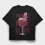 Fairy In Wine Glass Wine, Tricou Oversize Barbati (Unisex)