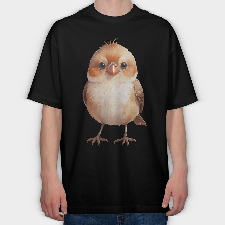Bird Cute Animal, Tricou Oversize Barbati (Unisex)