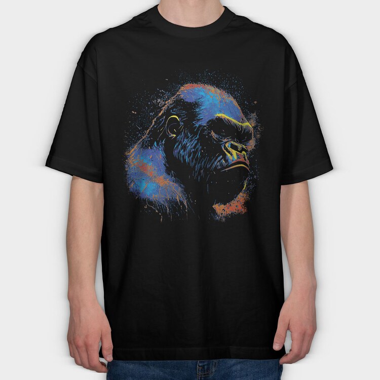 Gorilla Colors, Tricou Oversize Barbati (Unisex)