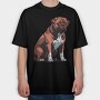 Bordeaux Mastiff Dog, Tricou Oversize Barbati (Unisex)