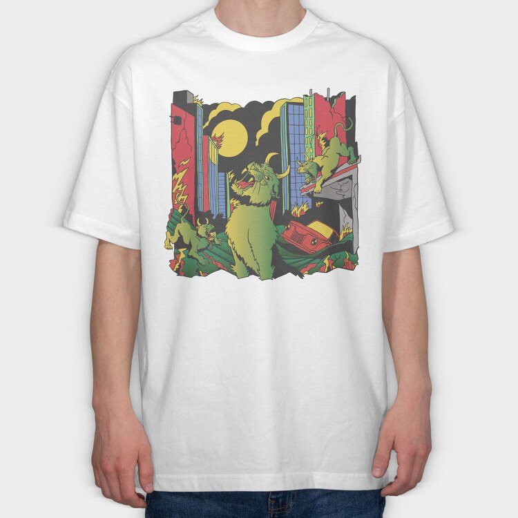Devil Cats, Tricou Oversize Barbati (Unisex)