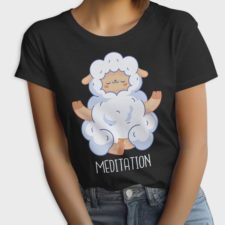 Sheep Animal Mahditation Meditation, Tricou Femei