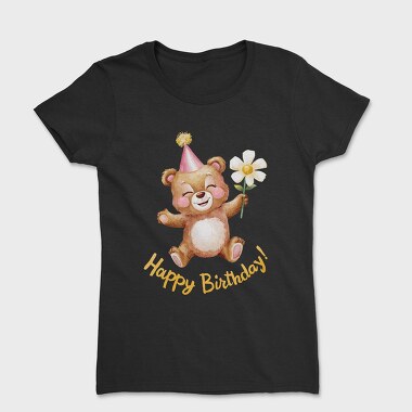 Birthday Bear Flower, Tricou Femei