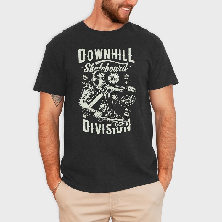 Downhill Skateboard Division, Tricou Barbati (Unisex)