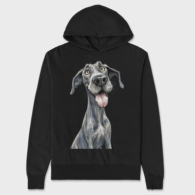 Great Dane Face, Hanorac Oversize Barbati (Unisex)