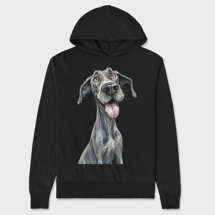 Great Dane Face, Hanorac Oversize Barbati (Unisex)