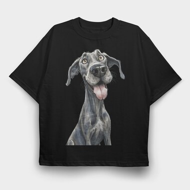 Great Dane Face, Tricou Oversize Barbati (Unisex)