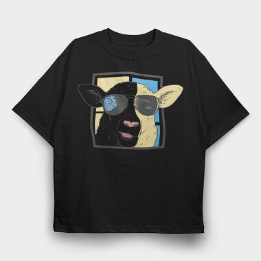 Sheep With Sunglasses, Tricou Oversize Barbati (Unisex)