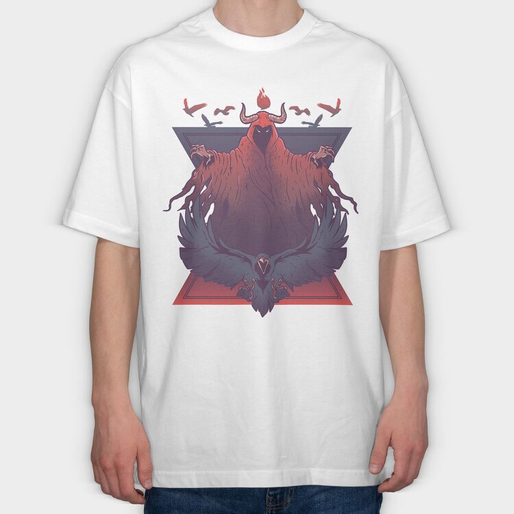 Demon Raven, Tricou Oversize Barbati (Unisex)
