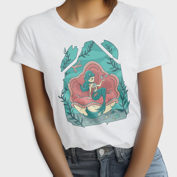 Creepy Halloween Mermaid Cute, Tricou Femei