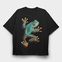 Green Frog Realistic, Tricou Oversize Barbati (Unisex)