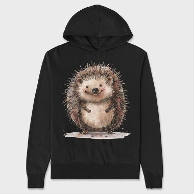 Hedgehog Smile Icon, Hanorac Oversize Barbati (Unisex)