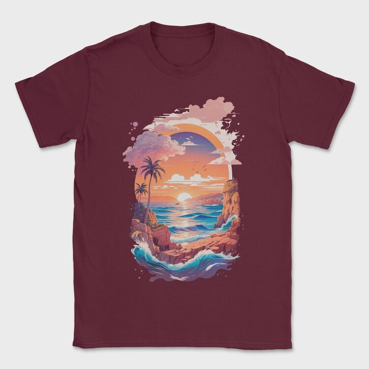 Greece Landscape Sunset, Tricou Barbati (Unisex)