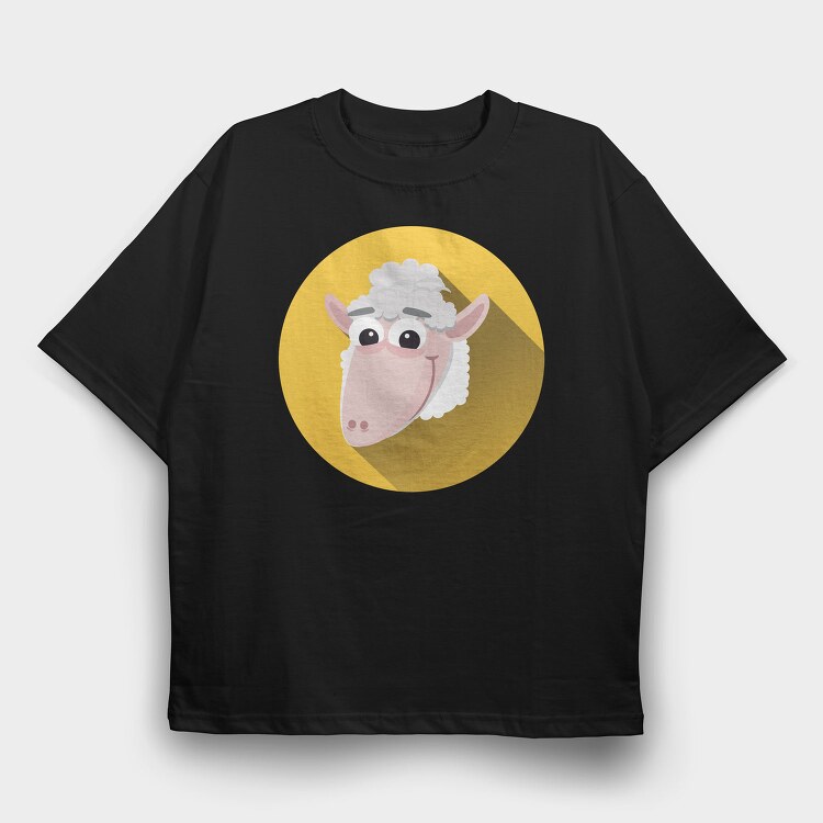 Sheepy Smile, Tricou Oversize Barbati (Unisex)