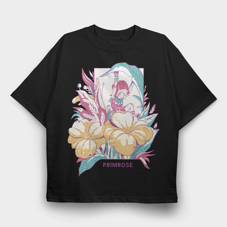 Fairy With Flowers And Plants Fairycore, Tricou Oversize Barbati (Unisex)