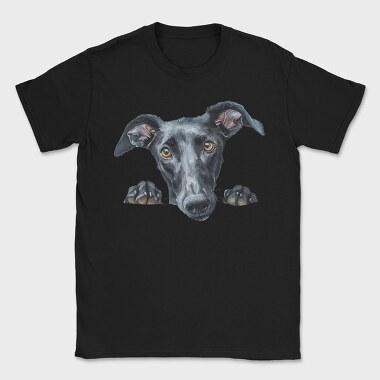 Greyhound Peeking Face, Tricou Barbati (Unisex)
