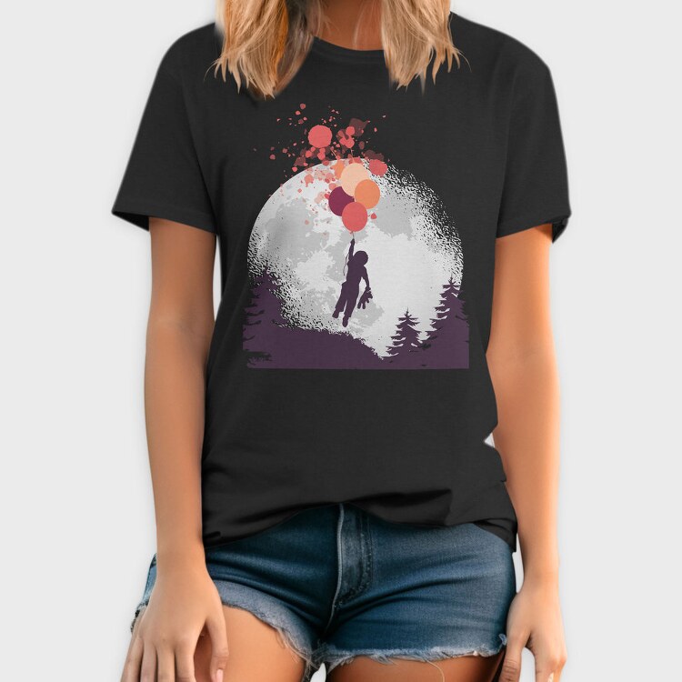 Boy And Teddy Bear Floating, Tricou Barbati (Unisex)