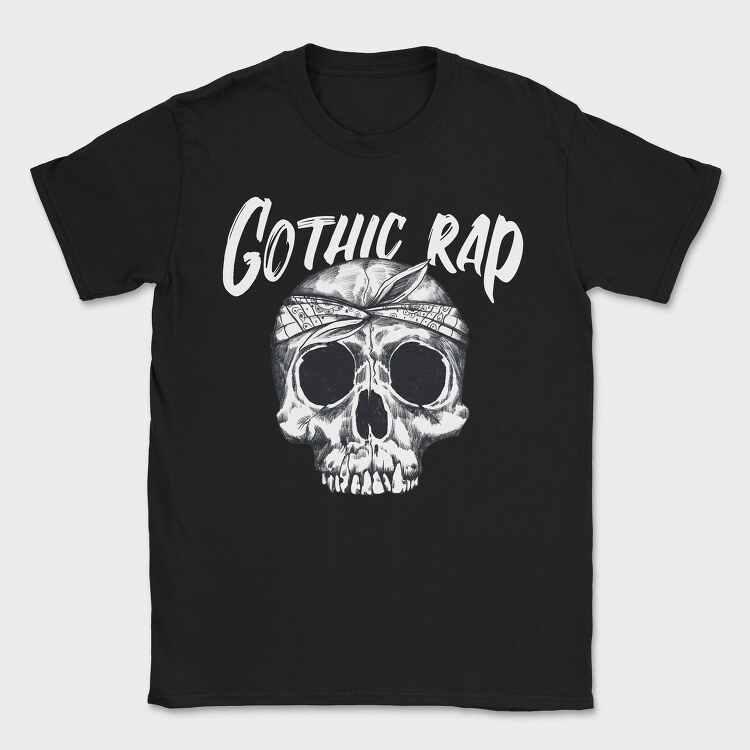 Gothic Rap Skull, Tricou Barbati (Unisex)