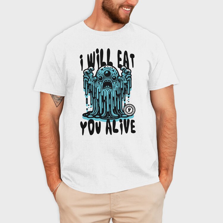 Creepy Menacing Monster Trend I Will Eat You, Tricou Barbati (Unisex)
