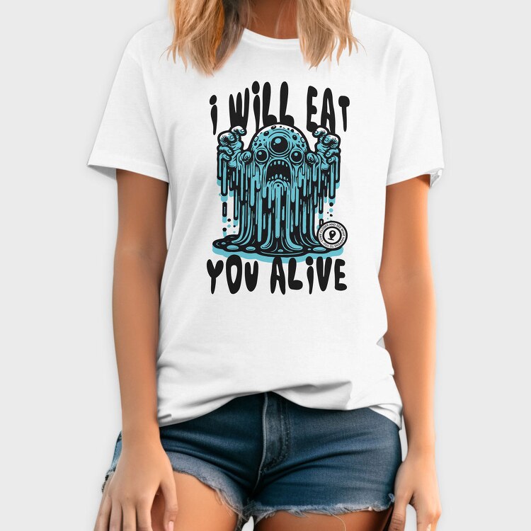 Creepy Menacing Monster Trend I Will Eat You, Tricou Barbati (Unisex)