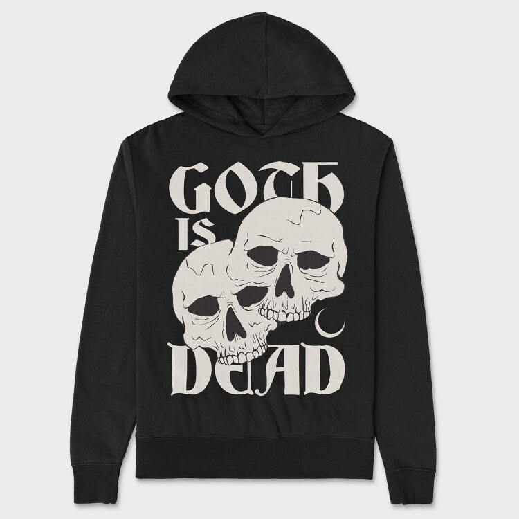 Goth Is Dead, Hanorac Oversize Barbati (Unisex)