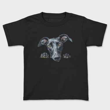 Greyhound Peeking Face, Tricou Copii