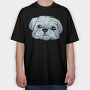 Shih Tzu Dog Portrait, Tricou Oversize Barbati (Unisex)