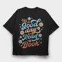Good Day Book, Tricou Oversize Barbati (Unisex)