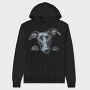 Greyhound Peeking Face, Hanorac Oversize Barbati (Unisex)