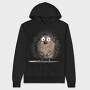 Hedgehog Smiling Face, Hanorac Oversize Barbati (Unisex)