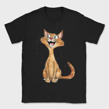 Happy Cat Smile, Tricou Barbati (Unisex)